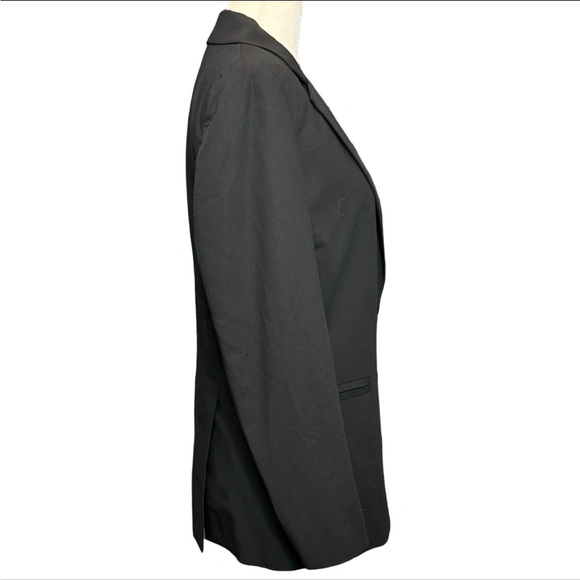 Joseph Paris Black Tailored Blazer Wool Blend Italy Minimalist Size 38 US 6 - Picture 4 of 14